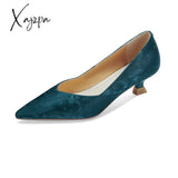 New Spring Split Leather Women Shoes Shallow Pointed Toe Pumps For Zapatos De Mujer Fashion Retro