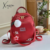New Trend Embroidery Design Backpacks Light Luxury Anti Splash Nylon Fabric Backpack Large Capacity