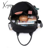 New Trend Embroidery Design Backpacks Light Luxury Anti Splash Nylon Fabric Backpack Large Capacity