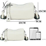 New Women Genuine Leather Shoulder Bags Female Multifunctional Large Capacity Fashion Crossbody For