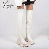 New Women Winter Over The Knee Boots Platform Luxury Thigh Free Shipping Leather Long Boot