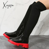 New Women Winter Over The Knee Boots Platform Luxury Thigh Free Shipping Leather Long Boot