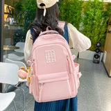 Nylon Solid Bags For Women 2024 New Backpacks Anti-Theft Back Zipper Fashion Backpack Casual Travel