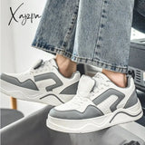 Platform Mens Sneakers Autumn And Winter Pu Leather Teenagers Mixed Color Casual Sports Shoes Bread