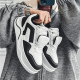 Platform Mens Sneakers Autumn And Winter Pu Leather Teenagers Mixed Color Casual Sports Shoes Bread