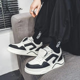 Platform Mens Sneakers Autumn And Winter Pu Leather Teenagers Mixed Color Casual Sports Shoes Bread