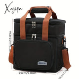 Portable Insulated Picnic Bag - Dual Layer Design Crossbody Thermal Lunch Carrier Durable For