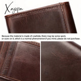 Premium Genuine Leather Tri-Fold Wallet With Coin Pocket & Rfid Shield - Secure Stylish Ideal