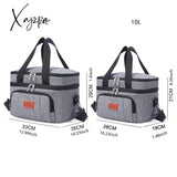 Premium Insulated Lunch Bag Cooler Tote - Reusable Leakproof 12-Can Organizer For Office Picnics