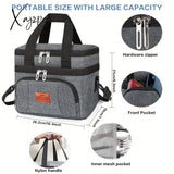 Premium Insulated Lunch Bag Cooler Tote - Reusable Leakproof 12-Can Organizer For Office Picnics