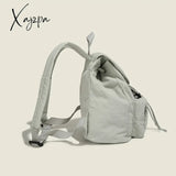 Preppy Style Flap Buckle Muti Pocket Nylon Women Backpack Niche Design College School Bags Travel