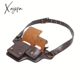 Punk Style Waist Bag - Durable Vintage Leather Belt Fashionable Fanny Pack For Outdoor Sports &