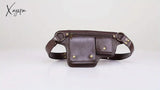 Punk Style Waist Bag - Durable Vintage Leather Belt Fashionable Fanny Pack For Outdoor Sports &