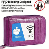 Rfid Blocking Multi Card Slots Holder Portable Mini Wallet Zipper Around Coin Purse With Clear