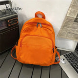 Schoolbag Female Simple Student Retro Washable Canvas Leisure Backpack