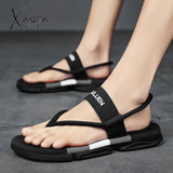 Slippers Man Summer Ankle Wrap Shoes Slip-Resistant Slide Sandals Male Slippers Beach Water Shoes