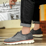 Sneaker Men Shoes Casual Height Increasing Loafers Mesh Breathable Lightweight Solid Colors Slip On