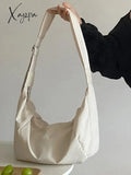 Solid Color Dumpling Shape Design Crossbody Bag Bags