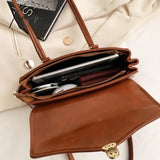 Solid Leather Handbag For Women High Quality Tote Bags 2024 Vintage Trend Shoulder Bag Women’s