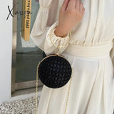 Sparkly Round Evening Purses For Women Shiny Diamonds Handbag Unusual Party Mini Small Bags Fashion