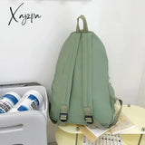 Students Shoulders Backpack Solid Color Simple Waterproof Macaroon Large Capacity Lovely Travel