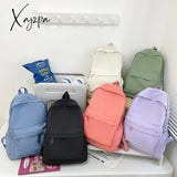 Students Shoulders Backpack Solid Color Simple Waterproof Backpack Macaroon Color Large Capacity Lovely Travel Backpacks