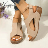 Summer New Style 2024 European And American Large Size Sandals For Women With Car Stitching