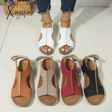 Summer New Style 2024 European And American Large Size Sandals For Women With Car Stitching