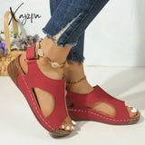 Summer New Style 2024 European And American Large Size Sandals For Women With Car Stitching