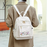 Three Colors Are Available Bag Original Chinese Style Embroidery Double Shoulder Back Nylon