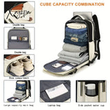 Waterproof Carry-On Backpack With Shoe Compartment For Business And Travel