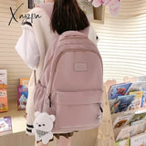 Waterproof Teenage Bookbag Nylon Rucksack Fashion Girl Backpack Women Shoulder Bag High School Schoolbag Black