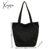 Winter Solid Vintage Canvas Shoulder Bag Fashion Leisure Art Student Handbag Large Capacity