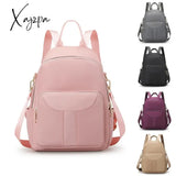 Women Backpack Casual Leisure Solid Color Multifunction Computer Travel School Bags for Teenage Girls Female Shoulder Bag