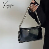 Women’s Chain Underarm Shoulder Bag Glossy Patent Leather Hot Girls Small Square Messenger Bags