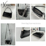 Women’s Chain Underarm Shoulder Bag Glossy Patent Leather Hot Girls Small Square Messenger Bags