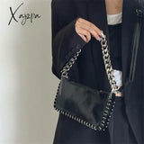 Women’s Chain Underarm Shoulder Bag Glossy Patent Leather Hot Girls Small Square Messenger Bags