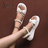 Women’s Slope Heel Thick Sole Sandals New Waterproof Platform Versatile Sponge Cake Fairy Style