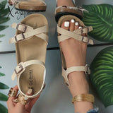 Women’s Wedges And Thick-Soled Birkenstocks With Soft Soles Go Well Open-Toed Casual Sandals Worn