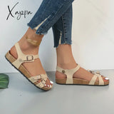 Women’s Wedges And Thick-Soled Birkenstocks With Soft Soles Go Well Open-Toed Casual Sandals Worn