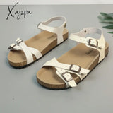 Women’s Wedges And Thick-Soled Birkenstocks With Soft Soles Go Well Open-Toed Casual Sandals Worn