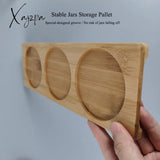 Xajzpa - 1/3Pcs Set Glasses Storage Jar Candy Cookies Tea Coffee Beans Organizer Bottle Wood Lid