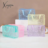 Xajzpa - 1 Pc Pvc Transparent Cosmetic Bag Clear Makeup For Women Girl Waterproof Zipper Beauty