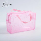 Xajzpa - 1 Pc Pvc Transparent Cosmetic Bag Clear Makeup For Women Girl Waterproof Zipper Beauty