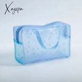 Xajzpa - 1 Pc Pvc Transparent Cosmetic Bag Clear Makeup For Women Girl Waterproof Zipper Beauty