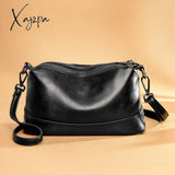 Xajzpa - 100% Genuine Leather Handbags Women Bags Designer Soft Cowhide Ladies Crossbody Bag