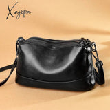 Xajzpa - 100% Genuine Leather Handbags Women Bags Designer Soft Cowhide Ladies Crossbody Bag