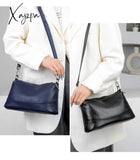 Xajzpa - 100% Genuine Leather Handbags Women Bags Designer Soft Cowhide Ladies Crossbody Bag