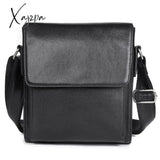 Xajzpa - 100% Genuine Leather Men Shoulder Bags Husband Retro Crazy Horse Male Messenger Crossbody