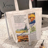 Xajzpa - 1Pc Women Canvas Shoulder Bag Alice In Wonderland Shopping Bags Students Book Cotton Cloth